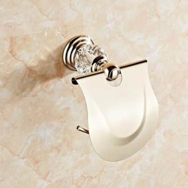 Imagem de Prateleira de chuveiro de latão, suporte de papel higiênico, barra de toalha montada na parede, suporte de escova de banheiro, conjunto de acessórios de banheiro, anel de toalha dourado (moldura de