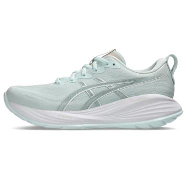 Imagem de ASICS Tênis de corrida feminino Gel-Cumulus 27, Aqua/branco puro, 41