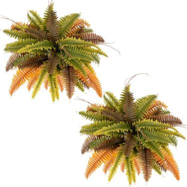 Imagem de Keeplush 89 cm Planta artificial de samambaia de Boston, 2 samambaias falsas para ambientes externos, plantas artificiais realistas com 46 folhas para jardim, varanda, pátio, casa, escritório, sala de