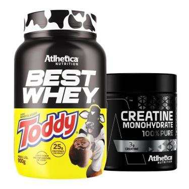 Imagem de Combo Best Whey Toddy Isolado Hidro 900g + Creatina Atlhetica-Unissex