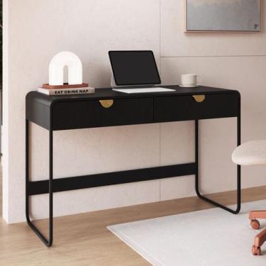 Imagem de Escrivaninha Orgânica 2 Gavetas 125cm Pé Metal Luna Móvel na Caixa - M