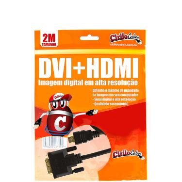 Imagem de Cabo DVI para HDMI - 2 Metros - Cirilo Cabos