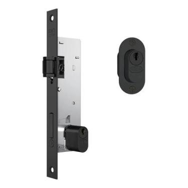 Imagem de Fechadura 601 rolete preto fosco - STAM