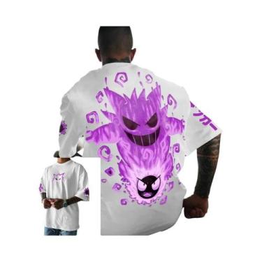 Imagem de Camiseta Unissex Oversized Pokemon Para Academia, Manga Curta, Algodão