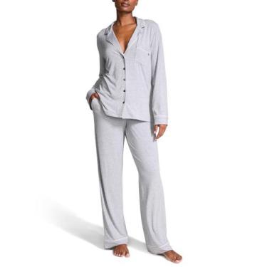 Imagem de Conjunto de Pijama Victoria's Secret Modal Camisa de Manga Larga y Pan