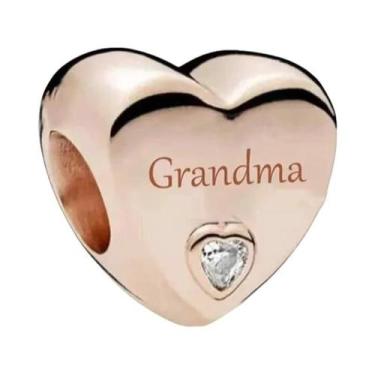 Imagem de Pulseira Feminina De Prata Esterlina 925 Com Berloques De Coração 'Amo