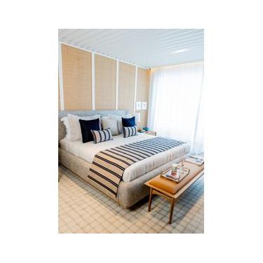 Imagem de Peseira Grécia - Cor: Azul Marinho e Sisal 65cm x 2.50m