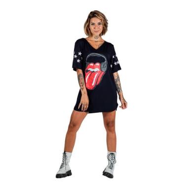 Imagem de Vestido Rolling Stones Star - Preto - Deliriyou, P, Preto