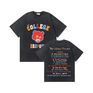Imagem de Camiseta Masculina Oversized Vintage Kanye West Com Estampa De Urso De