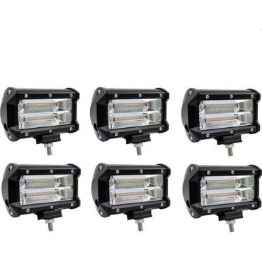Imagem de Kit De 6 Farol De Milha 72w Lâmpada Led Para Caminhão Trator - Lumi