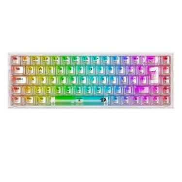 Imagem de Teclado mecanico gamer castor pro rgb wireless switch crystal redragon