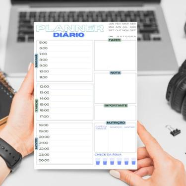 Imagem de Bloco Organização Planner Planejador Diário A5 Permanente - 4811.papel