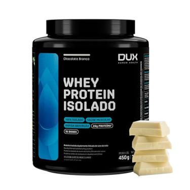 Imagem de Whey Protein Isolado Chocolate Branco Pote 450g – Recuperação Muscular – DUX HUMAN HEALTH