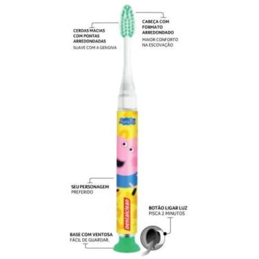 Imagem de Escova Dental Infantil Peppa Pig Com Luz E Timer De 2 Minutos - Dental