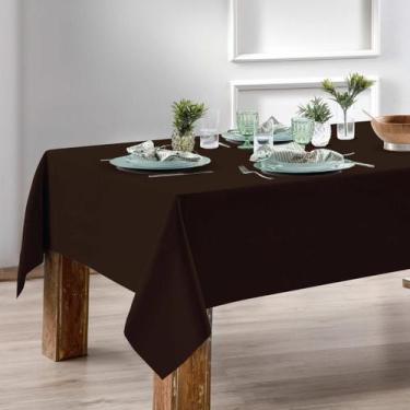 Imagem de Toalha Mesa Retangular Oxford 8 Lugares 270x160 Admirare , Marrom