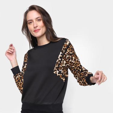 Imagem de Moletom Allexia Básico Animal Print Feminino-Feminino