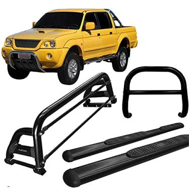 Imagem de Kit Quebra Mato +Estribo Oval +Santo Anto H2 L200 2004 Preto