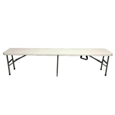 Imagem de Banco Maleta Dobrável 4 Lugares 180X28X43Cm Cor Branca