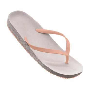 Imagem de Chinelo Anatômico Ortopédico Feminina Ultra Conforto Nude Off White -