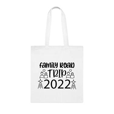 Imagem de Sacola de viagem em família, para família, bolsa de ombro familiar, bolsas reutilizáveis para família, presente para a família da filha favorita, filho e crianças, Branco