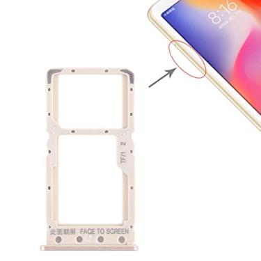 Imagem de HONGYAN Peças de substituição de telefone celular Bandeja de cartão SIM + bandeja de cartão SIM/Micro SD Bandeja para Xiaomi Redmi 6 / Redmi 6a Acessórios telefônicos