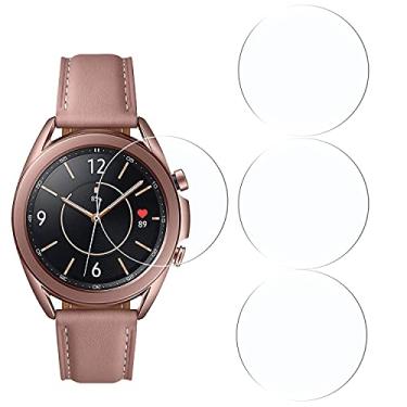 Imagem de Protetor de tela de vidro temperado KELOLIN para Samsung Galaxy Watch 3 de 41 mm - protetor de tela antiarranhões, antibrilho, antidigitais [pacote com 4] compatível com Samsung Galaxy Watch 3 de 41 mm