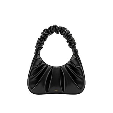 Imagem de JW PEI Bolsa feminina Gabbi Ruched Hobo, Preto