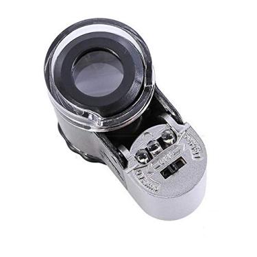 Imagem de SXSGSM Lupa portátil 50x mini bolso microscópio lupa detector de moedas lupa joalheiro lupa com luz LED o novo
