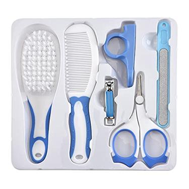 Imagem de Duotar Kit De Cuidados Com O Bebê,Kit de Cuidados de Saúde e Higiene do bebê 6 PCS Escova de Cabelo Pente Lixa de Unhas Clipper Tesoura Recém-nascido Infantil Chuveiro Conjunto de Berçário