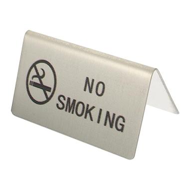 Imagem de Luxshiny Sinal De Não Fume Mesa Sem Sinal Nenhum Sinal De Área Sinal De Fumar Sinal Indicador De Não Fumar Anti-sinal Sem Placa Escritório Aço Inoxidável Dupla Face