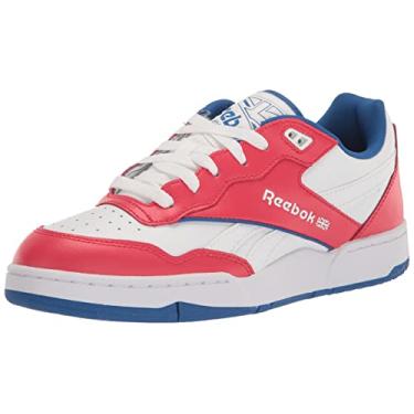 Imagem de Reebok Tênis de basquete unissex adulto BB 4000 II, Branco/Vetor Vermelho/Vetor Azul, 11 Women/9.5 Men