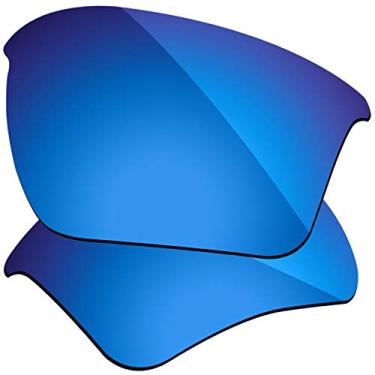 Imagem de Firtox Lentes polarizadas de substituição compatíveis com óculos de sol Oakley Flak Jacket XLJ - Azul esmagamento