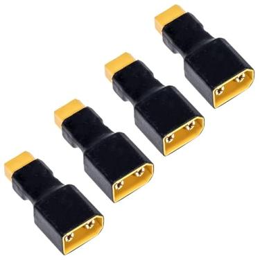 Imagem de LINSYRC Pacote com 4 conectores XT60 fêmea para plugue XT90 conector macho sem adaptador de fio para bateria RC Lipo ESC