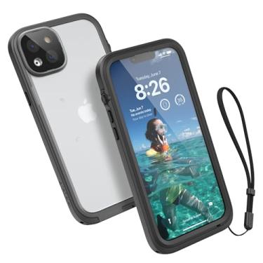 Imagem de Catalyst Capa de proteção total à prova d'água para iPhone 14 Plus, 5 vezes mais resistente à água, tela altamente responsiva e ID de rosto, imagens perfeitas - preto furtivo