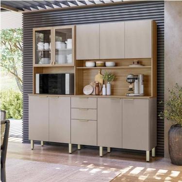 Imagem de Kit para Cozinha Compacta Ambiente Amora Amêndola Nude Prime TX – Demóbile 