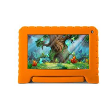 Imagem de Tablet Kid Pad Wi-Fi Multilaser 32GB Tela 7" Android 11 Go Edition com Controle Parental Laranja - NB380OUT [Reembalado] NB380OUT