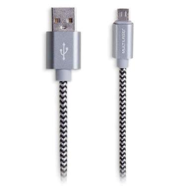 Imagem de Cabo Micro 1,5M Usb Multilaser Cinza - WI341OUT [Reembalado] WI341OUT