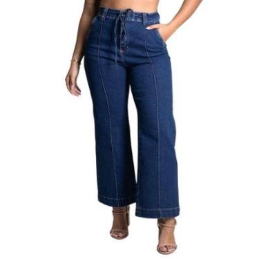 Imagem de Calça Jeans Sawray Wide Leg Cropped - 277814 - IND. 46-Feminino