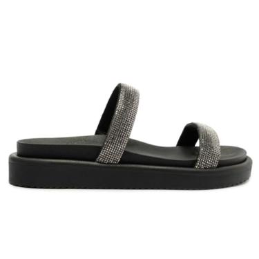 Imagem de Papete Rasteira Anacapri Tiras Glam Cristal C 30380 0034 3/4