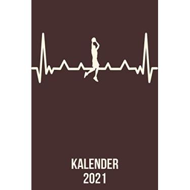 Imagem de Kalender 2021: DIN A5 Kalender von 01/2021-12/2021 1 Tag = 1 Seite mit großem Tageskalender und großartiger Übersicht. Monatsübersicht, ... / basketball heartbeat Herzschlag 2
