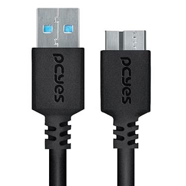 Imagem de CABO PARA HD EXTERNO USB A 3.0 MACHO PARA MICRO USB B 3.0 (10 PINOS) MACHO 28AWG PURO COBRE 1 METRO - PUAMCM3-1, PCYES