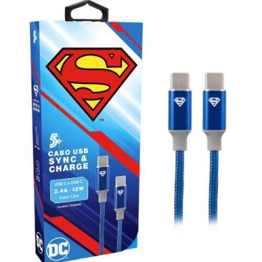 Imagem de Cabo Usb-C P/Usb-C 1,5M 12W Superman Novo - Chipsce