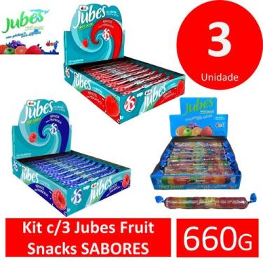 Imagem de Kit c/3  Jubes Fruit Snacks 960g - DORI JUBES