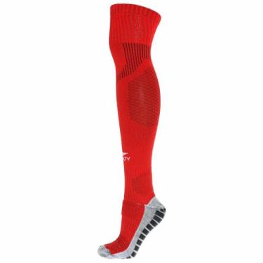 Imagem de Meião Antiderrapante Penalty Grip Max Futebol Society Futsal, Vermelho