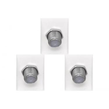 Imagem de Kit C/3 - Modulo Pial Pop Tomada  P/Tv Lg060 Branco