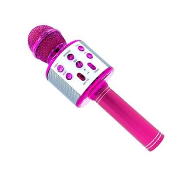 Imagem de Microfone Musical Karaokê S/ Fio Com Bluetooth/ Alto Falante - Genéric