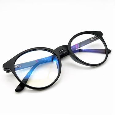 Imagem de Armação Óculos Redondo Sem Grau Tr90 Lente Blue Ray Descanso - MasterV