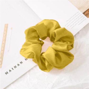 Imagem de Kit 05 Xuxinha de Cetim Scrunchie Elástico de Cabelo Rabicó Frufru par