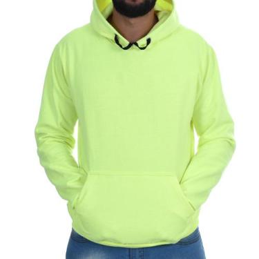 Imagem de Blusa Moletom Canguru Masculino Liso - Elite, Verde, P