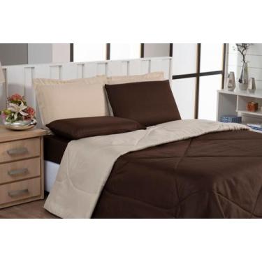 Imagem de Kit 6 Peças Ternura Queen Size Edredom Cobre Leito Matelado + Lençol -